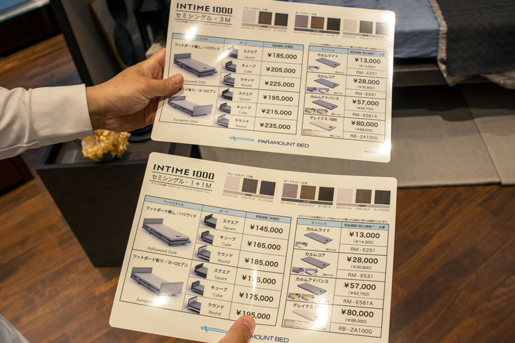 INTIME1,000の組み合わせ