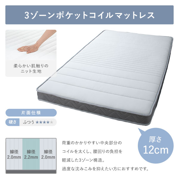 3ゾーンポケットコイル