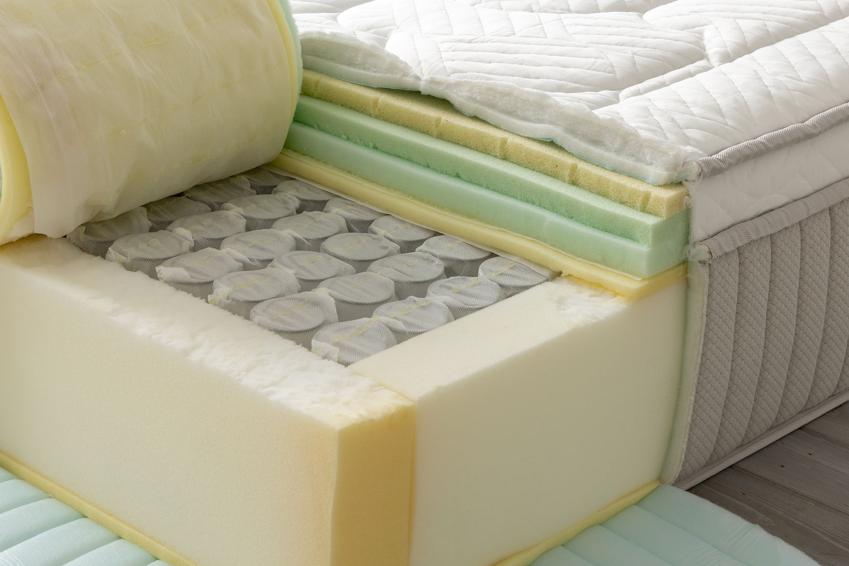 ポケットコイル+ウレタンフォームのハイブリッド仕様