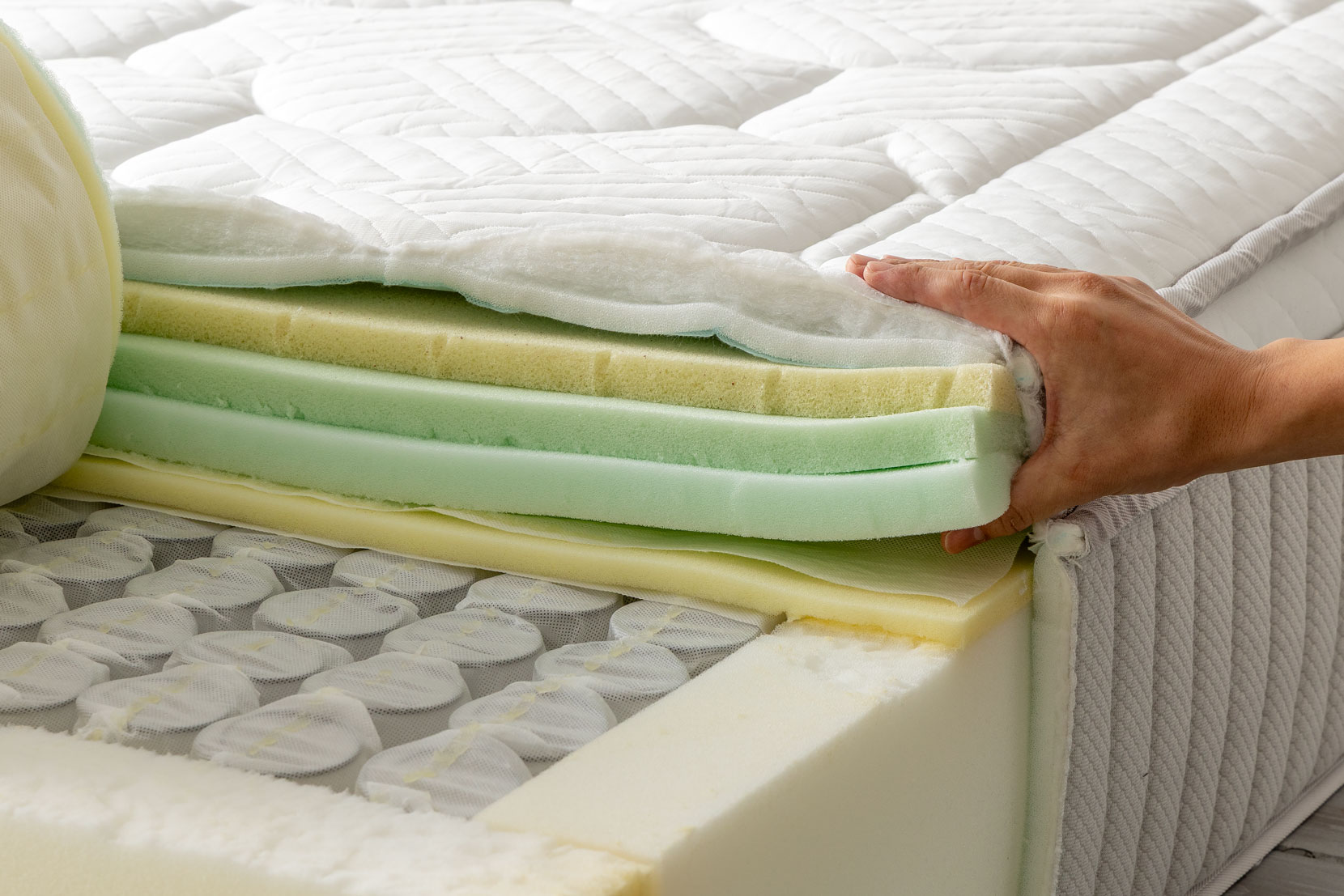 Cloud Luxeのユーロトップ内の詰め物