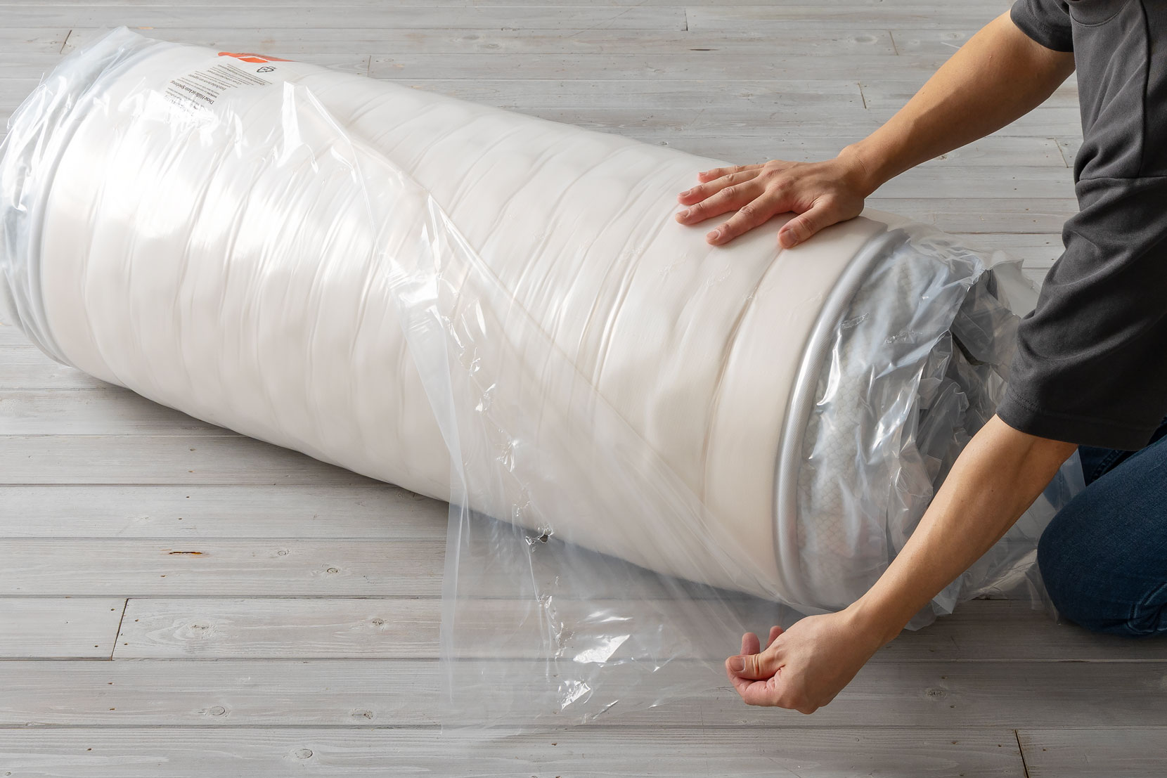 ビニールをはがす