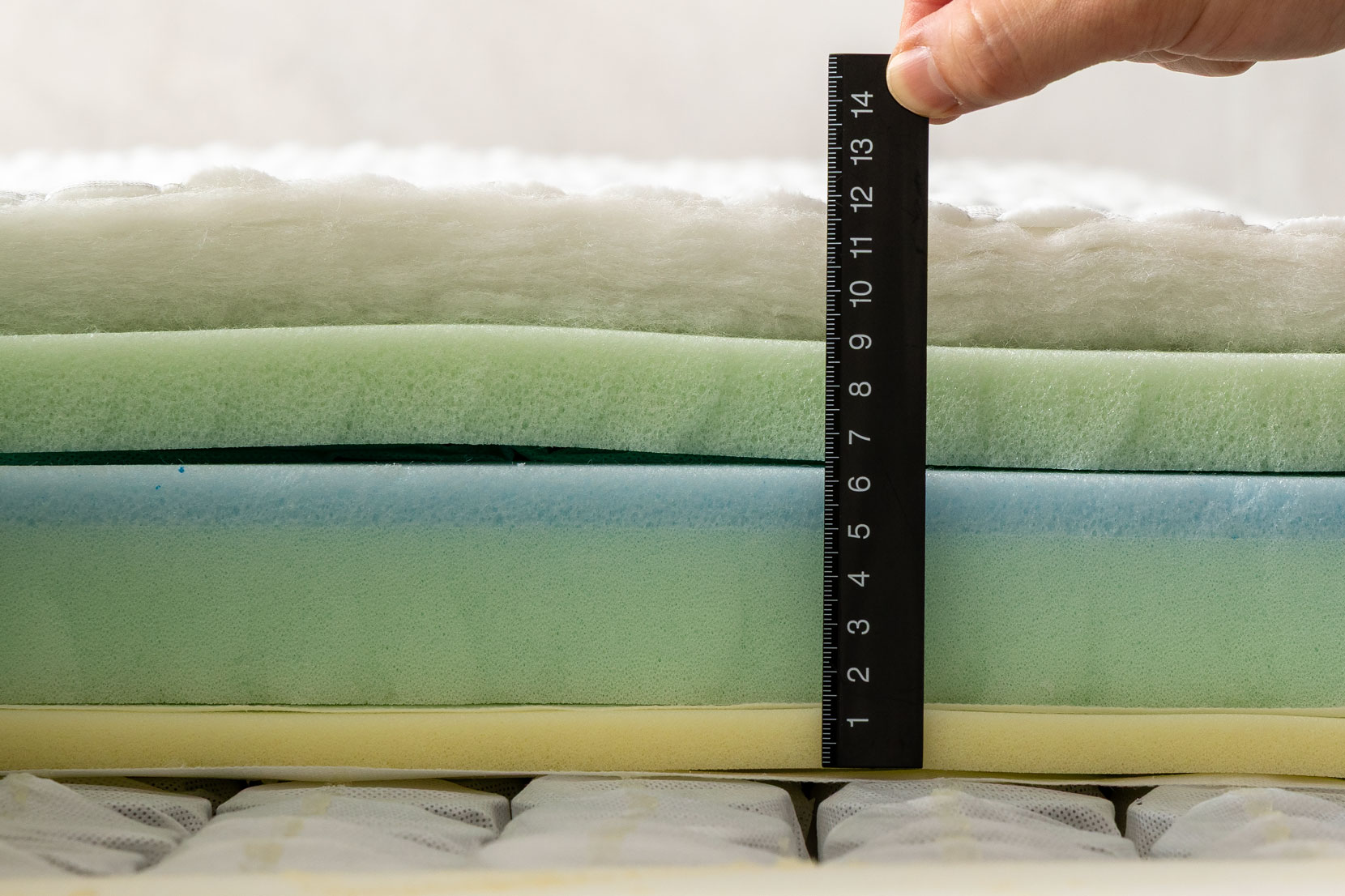 詰め物(ウレタンフォームなど)の厚さ