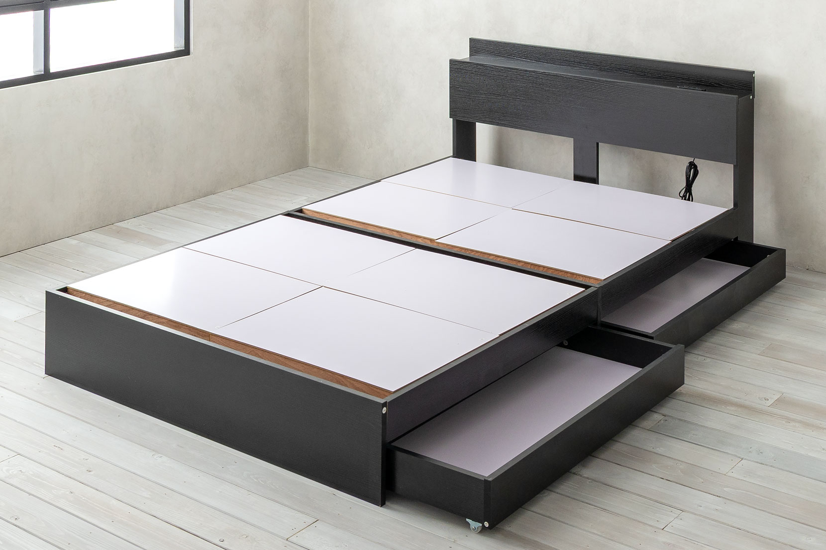 引き出し収納ベッド(二杯タイプ)